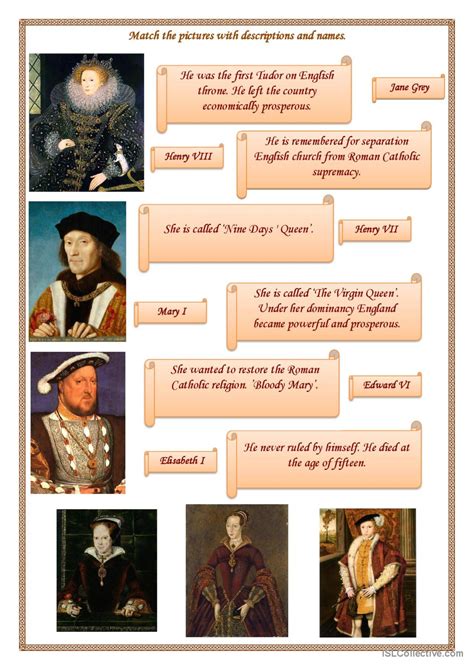 tudors worksheets pdf